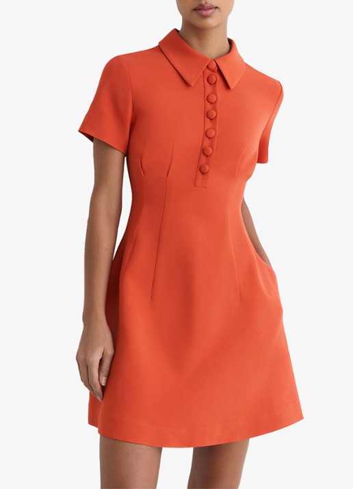 Reiss Marlie mini jurk met kraag