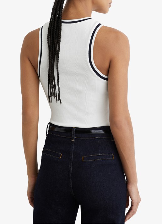 Reiss Matilda tanktop met ribstructuur - achterkant 6 wit