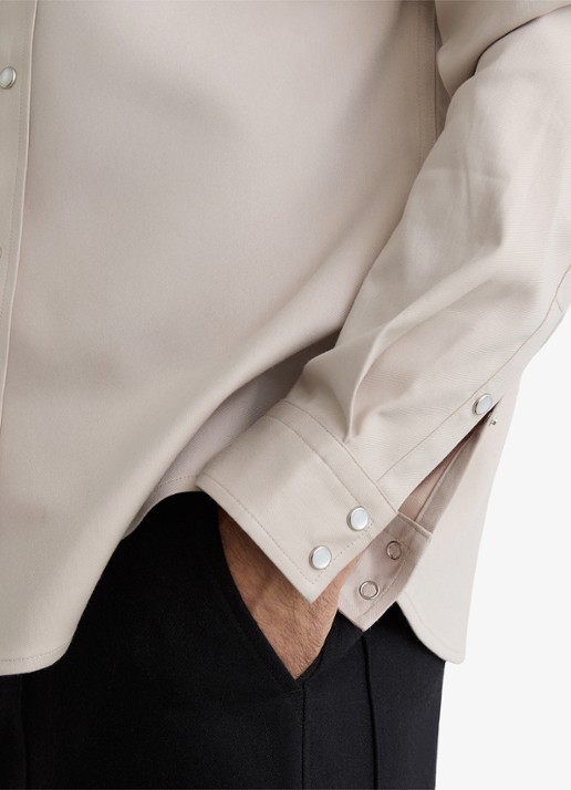 Reiss McRae overhemd met borstzakken - detail 5 beige
