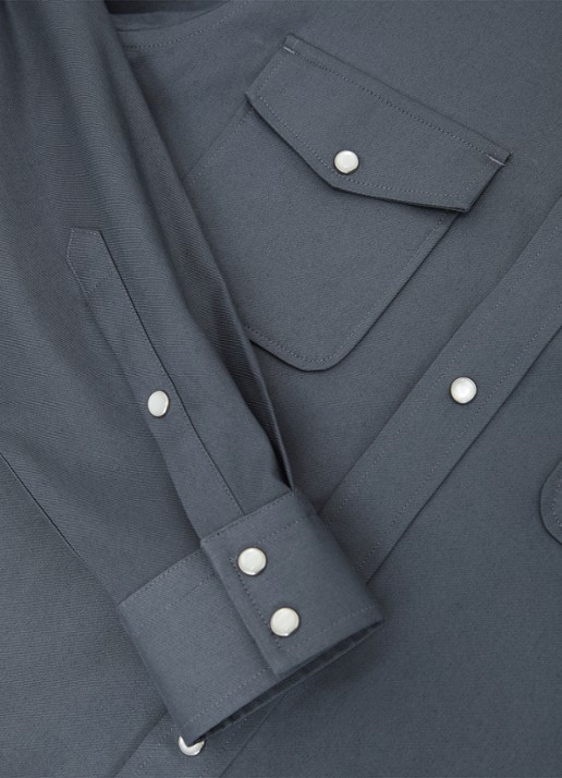 Reiss McRae overhemd met borstzakken - detail 7 donkerblauw