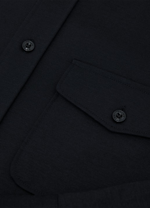 Reiss Mcshane overshirt met borstzakken - detail 6 donkerblauw