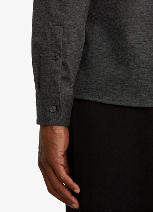Reiss Mcshane overshirt met borstzakken - detail 3 grijsmele