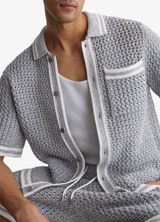 Reiss Meadows overhemd van chrochet