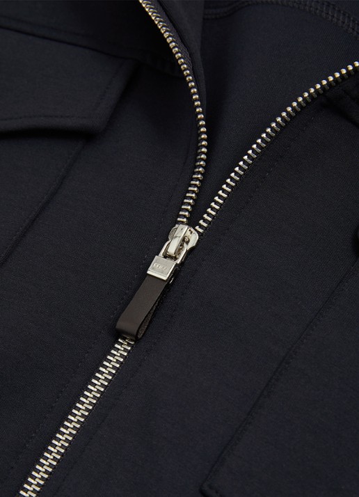 Reiss Medina jack van jersey met borstzakken - detail 2 donkerblauw