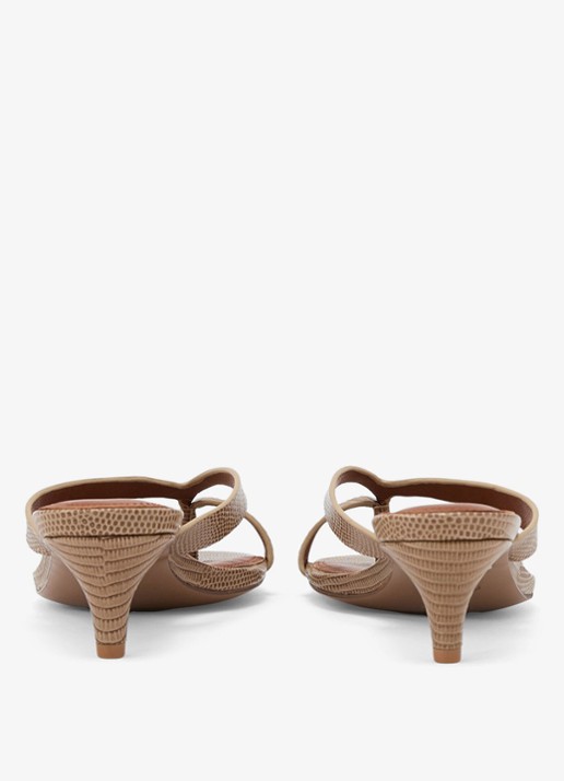 Reiss Mia sandalette van leer  - detail 3 beige