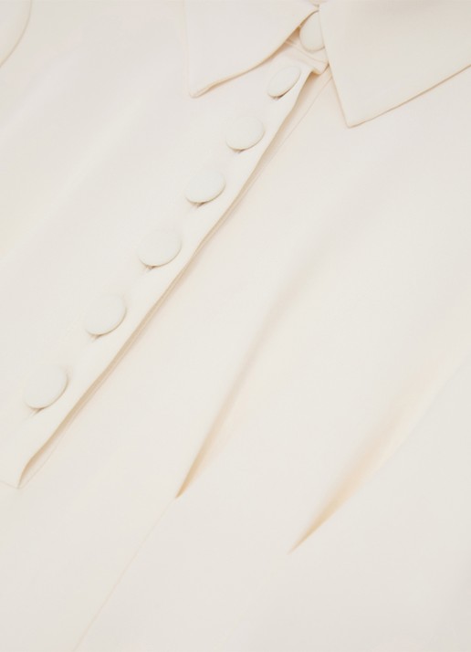 Reiss Midi jurk met plooien - detail 5 creme