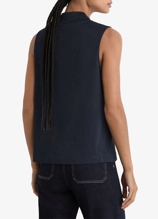 Reiss Miley top met V-hals - achterkant blauw