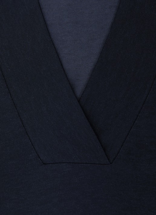 Reiss Miley top met V-hals - detail 3 blauw