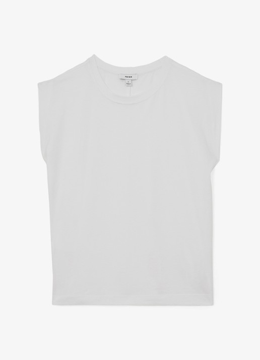 Reiss Millie T-shirt met ronde hals - voorkant 5 wit