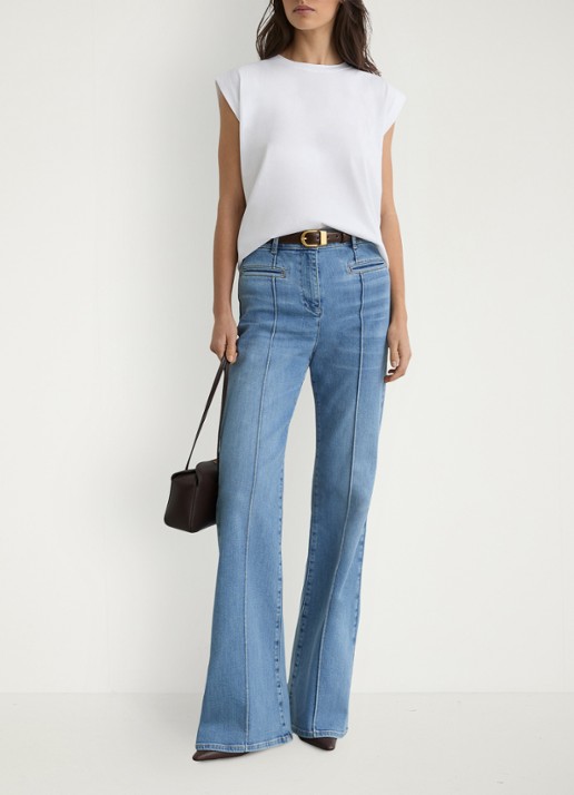 Reiss Millie T-shirt met ronde hals - voorkant 6 wit