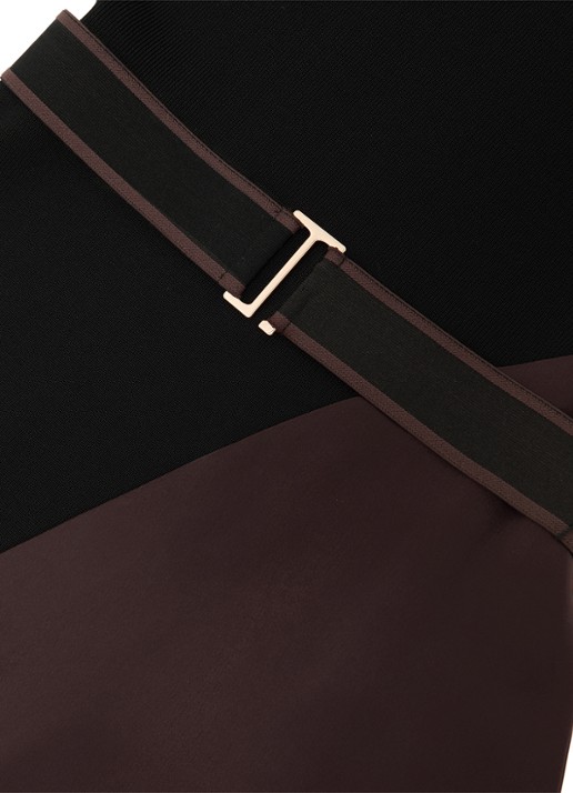 Reiss Misty midi A-lijn jurk met ceintuur - detail 6 zwart