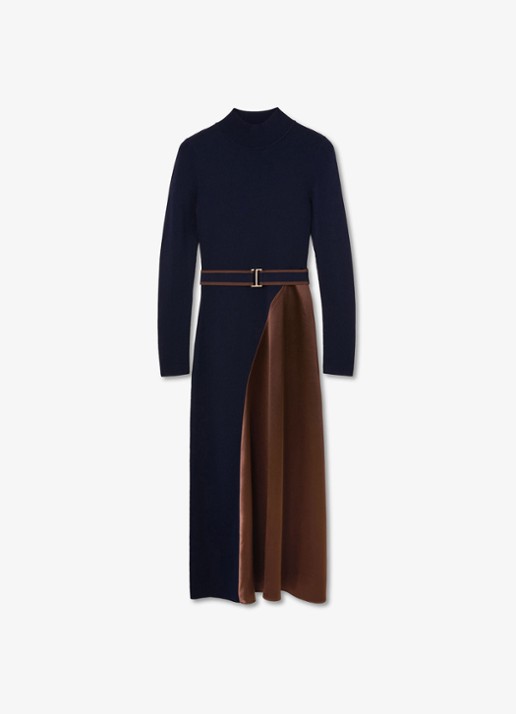 Reiss Misty midi jurk met colourblocking