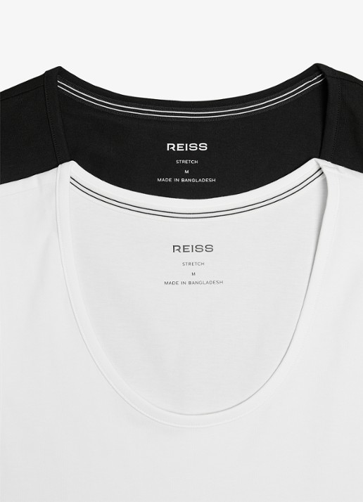 Reiss Monty singlet van katoen in 2-pack - detail 7 wit