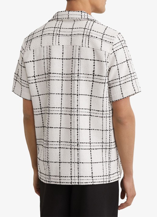 Reiss Moran regular fit overhemd met ruitdessin - achterkant 6 wit