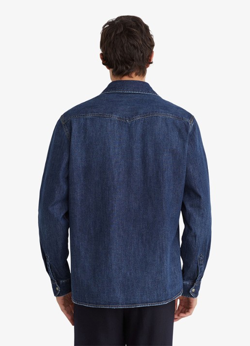 Reiss Mountain denim regular-fit overhemd - achterkant 6 denim