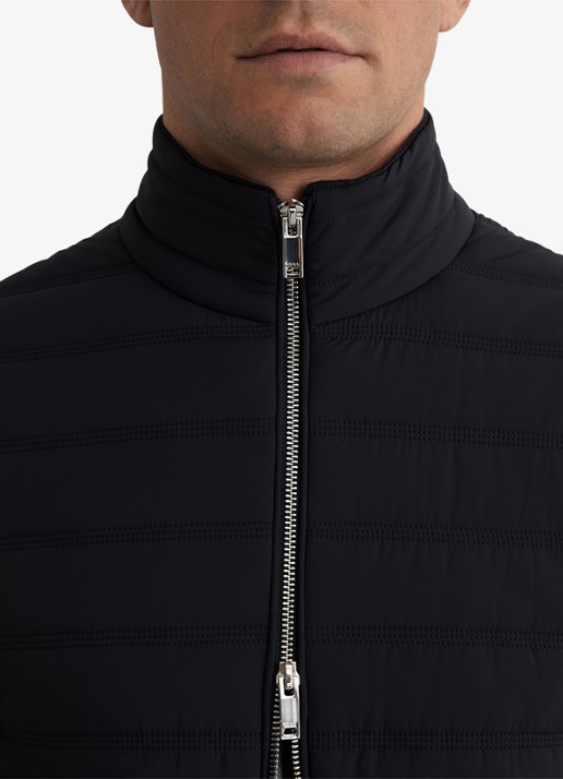 Reiss Newford bodywarmer in wolblend met opstaande kraag en steekzakken - detail 5 donkerblauw