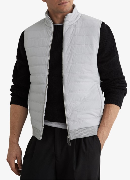 Reiss Newford bodywarmer in wolblend met opstaande kraag en steekzakken
