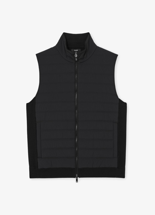 Reiss Newford bodywarmer met steekzakken - voorkant 6 black / zwart