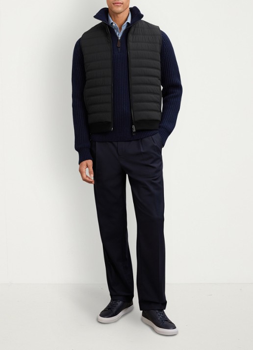 Reiss Newford bodywarmer met steekzakken - voorkant 7 black / zwart