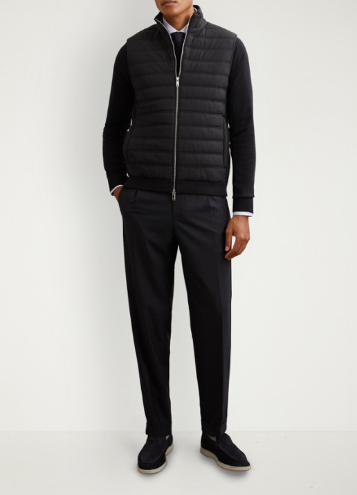Reiss Newford bodywarmer met steekzakken - voorkant 2 navy / blauw