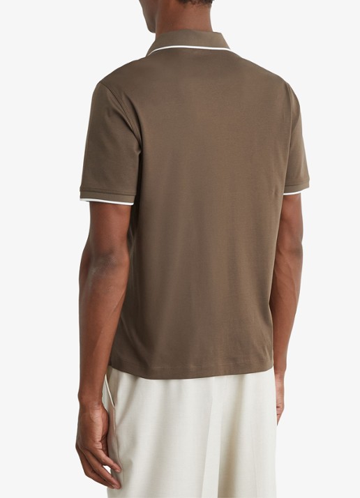 Reiss Nico regular fit polo - achterkant bruin