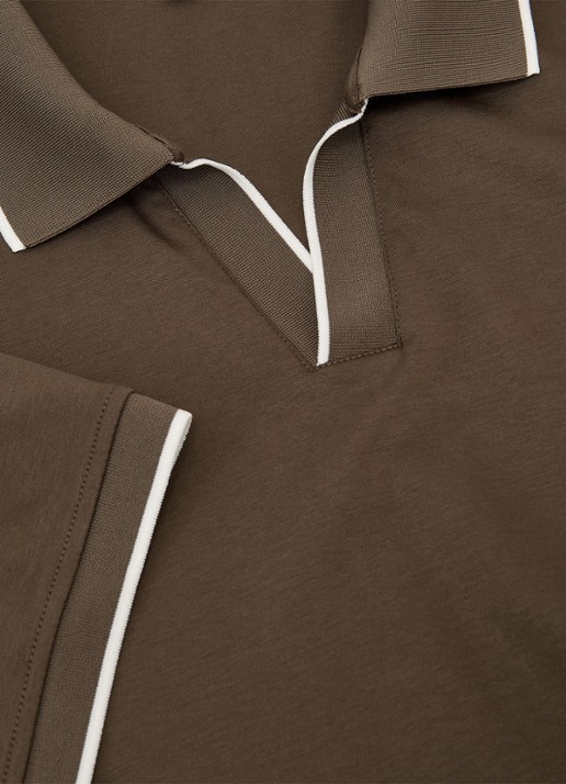 Reiss Nico regular fit polo - detail 6 bruin