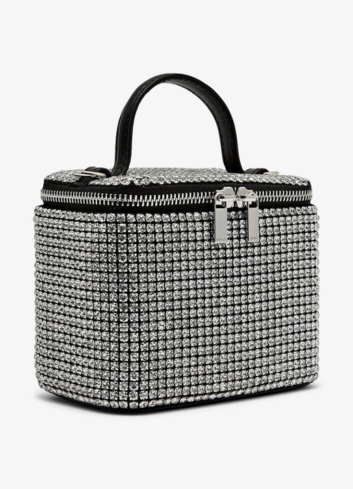 Reiss NOVA mini crossbodytas met strass  - detail 2 zilver