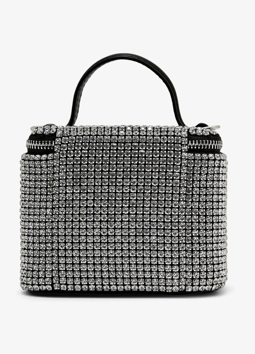 Reiss NOVA mini crossbodytas met strass  - detail 3 zilver
