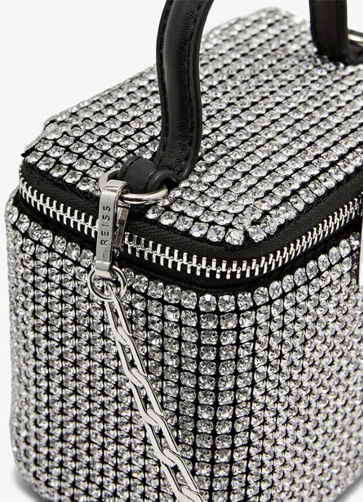 Reiss NOVA mini crossbodytas met strass  - detail 5 zilver