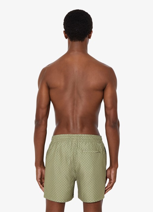 Reiss Orient zwemshort met grafische print  - achterkant 6 groen