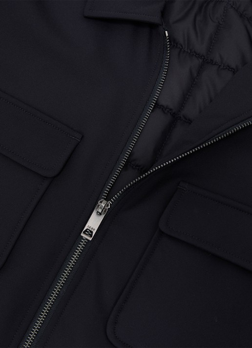 Reiss Oshei overshirt met borstzakken - detail 5 donkerblauw