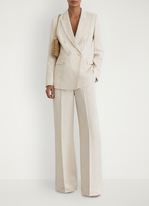 Reiss Ottie double-breasted blazer met klepzakken - voorkant 7 wit