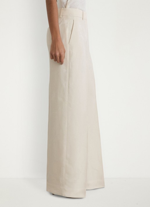 Reiss Ottie high waist wide fit pantalon met bloemenprint - detail 6 wit