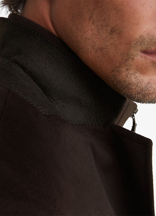 Reiss PATCH regular fit colbert in wolblend  - detail 5 chocoladebruin