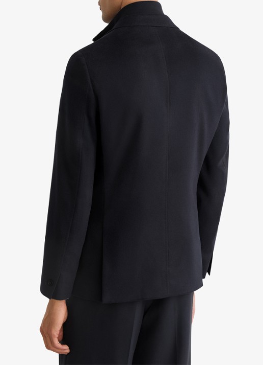 Reiss Patch single breasted colbert in wolblend - achterkant 6 donkerblauw