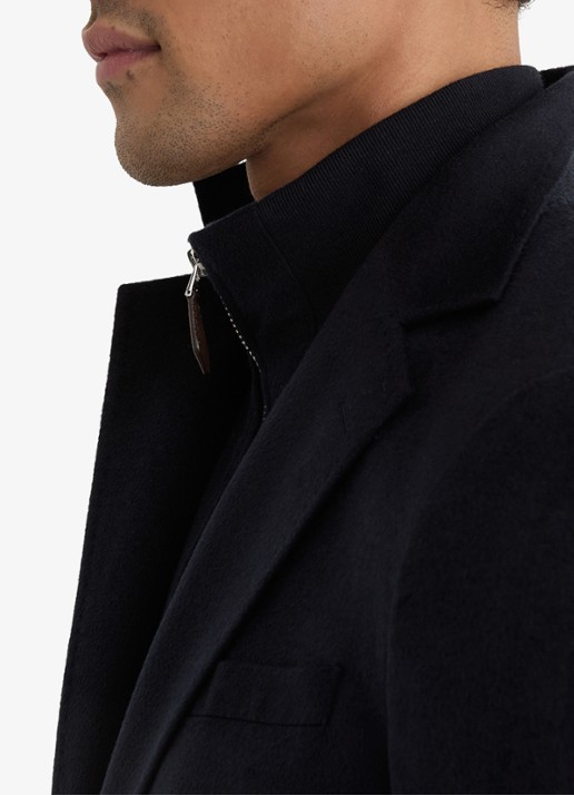 Reiss Patch single breasted colbert in wolblend - detail 4 donkerblauw