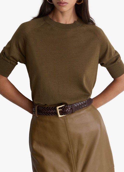 Reiss Penelope riem van leer - detail 2 beige
