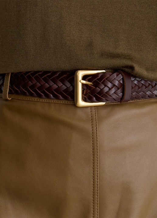 Reiss Penelope riem van leer - detail 4 beige