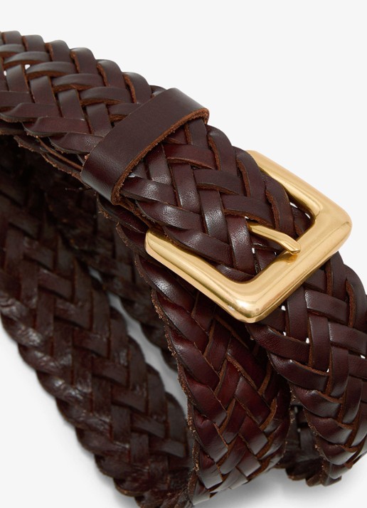 Reiss Penelope riem van leer - detail 5 beige