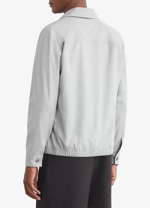 Reiss PENGE overshirt in wolblend  - achterkant 3 soft grey / grijs