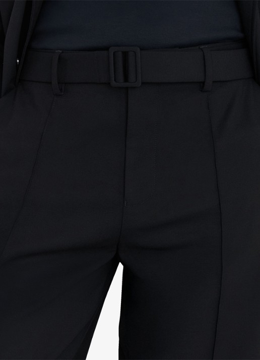 Reiss Peshi straight fit pantalon met ceintuur - detail 2 donkerblauw
