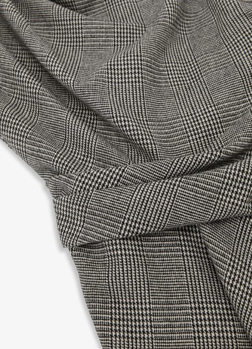 Reiss Petite Clara midi jurk in wolblend met asymmetrisch zoom - detail 6 grijs