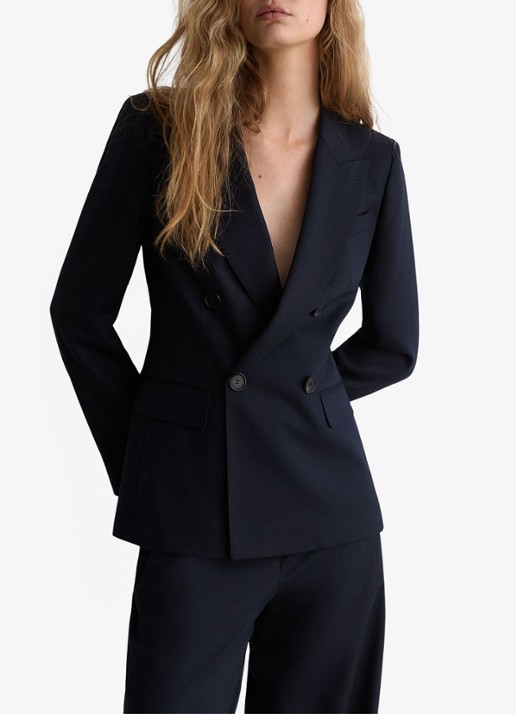 Reiss Petite double-breasted Blazer in wolblend
