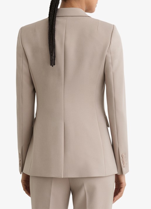 Reiss Petite Gabi blazer met klepzakken - achterkant 5 donkerbeige