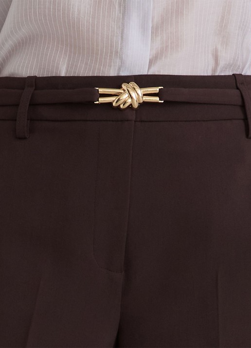 Reiss Petite Leona high waist flared pantalon met steekzakken - detail 2 bruin
