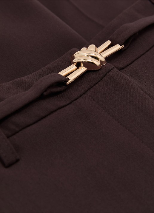 Reiss Petite Leona high waist flared pantalon met steekzakken - detail 3 bruin