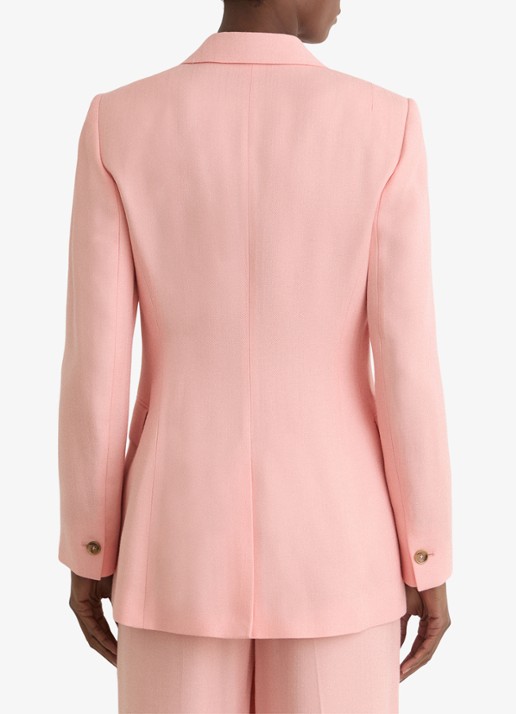 Reiss Petite Magda Double-breasted blazer met klepzakken - achterkant 5 oudroze