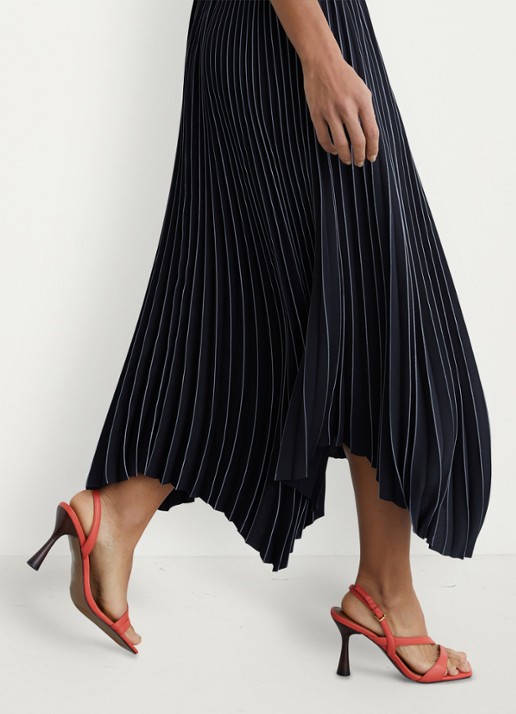 Reiss Petite Rachel midi jurk met plooien