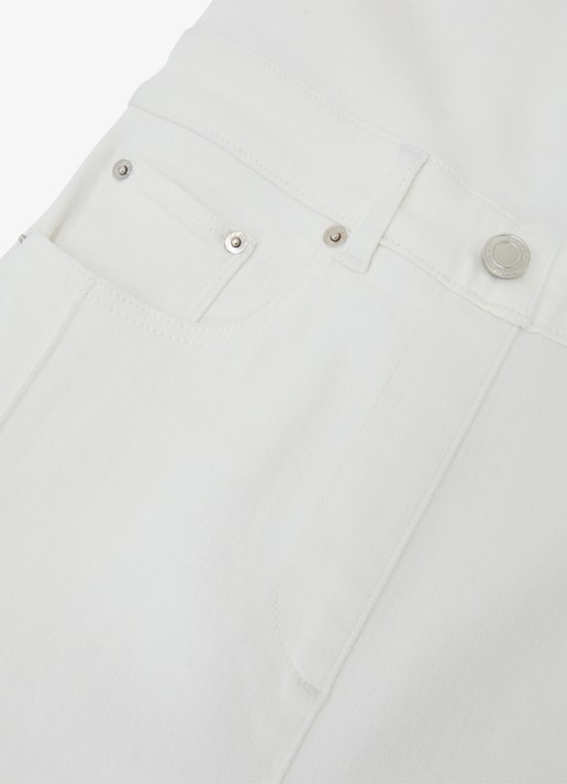 Reiss Petite Rose wide fit jumpsuit van denim - detail 4 wit