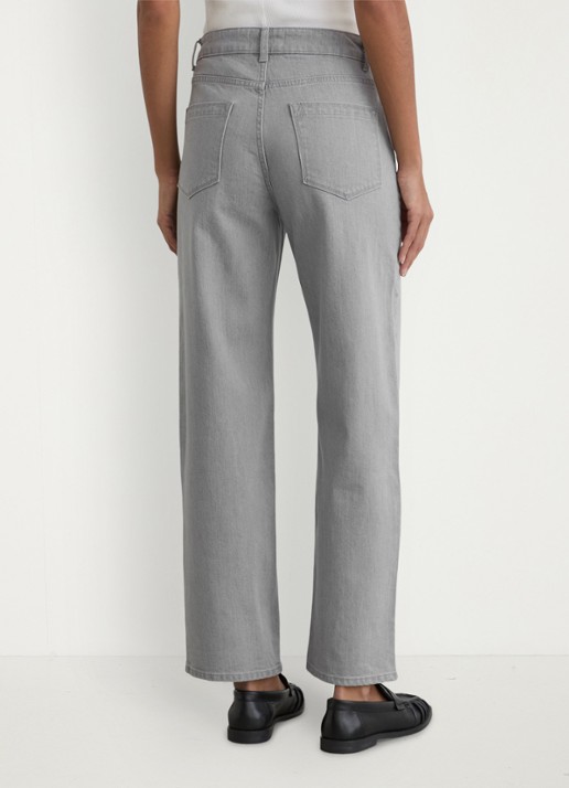 Reiss Petite Selin mid waist straight leg jeans met gekleurde wassing - achterkant grijs
